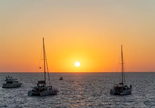 A beautiful sunset on the water, viewed while on the Reel Charters' Sunset Cruises for St. Petersburg FL